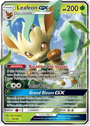 Leafeon GX (13) [SM - Ultra Prism] Holofoil