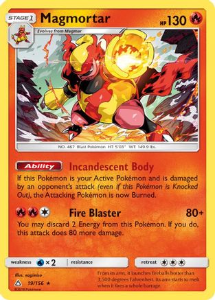Magmortar (19) [SM - Ultra Prism] Reverse Holofoil