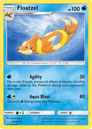 Floatzel (36) [SM - Ultra Prism] Reverse Holofoil