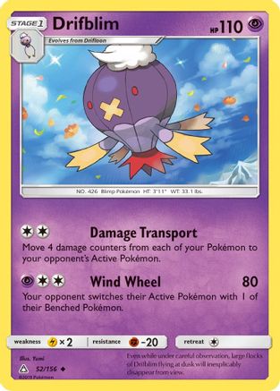 Drifblim (52) [SM - Ultra Prism] Reverse Holofoil