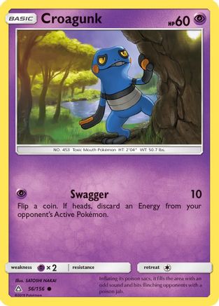 Croagunk (56) [SM - Ultra Prism] Reverse Holofoil