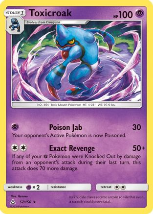 Toxicroak (57) [SM - Ultra Prism] Reverse Holofoil