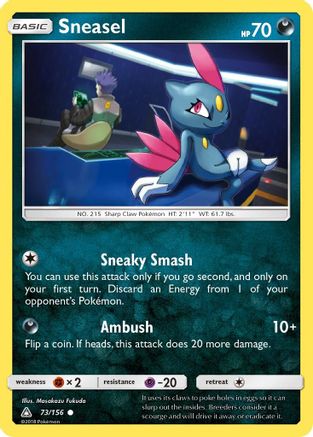 Sneasel (73) [SM - Ultra Prism] Reverse Holofoil