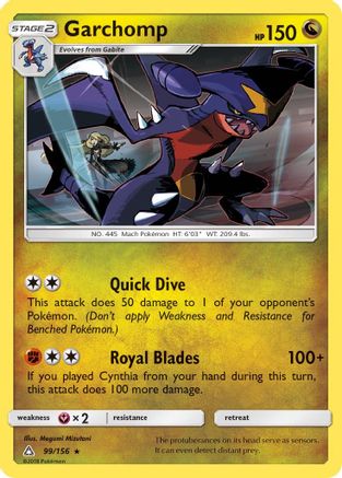 Garchomp (99) [SM - Ultra Prism] Reverse Holofoil