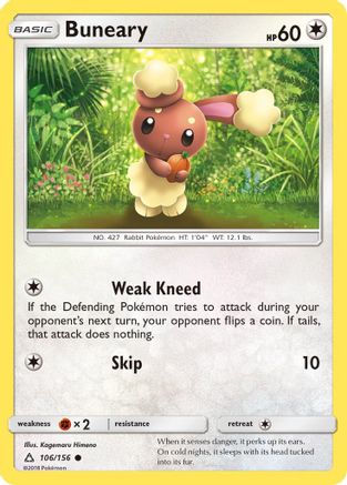 Buneary (106) [SM - Ultra Prism] Reverse Holofoil