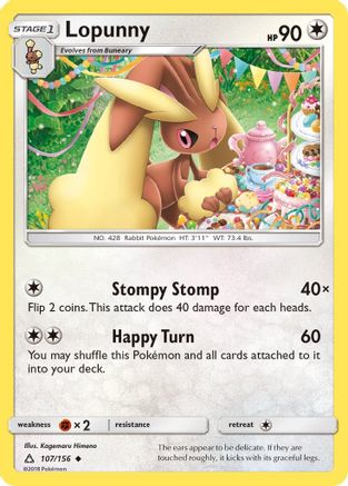 Lopunny (107) [SM - Ultra Prism] Reverse Holofoil
