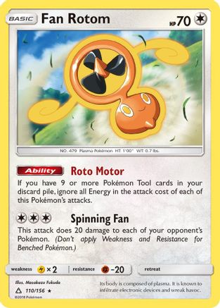 Fan Rotom (110) [SM - Ultra Prism] Reverse Holofoil