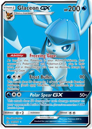 Glaceon GX (Full Art) (141) [SM - Ultra Prism] Holofoil
