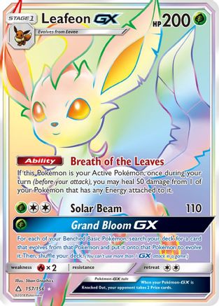 Leafeon GX (Secret Rare) (157) [SM - Ultra Prism] Holofoil