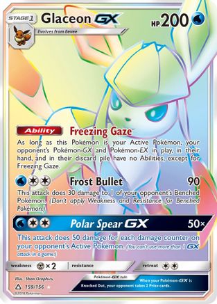 Glaceon GX (Secret Rare) (159) [SM - Ultra Prism] Holofoil
