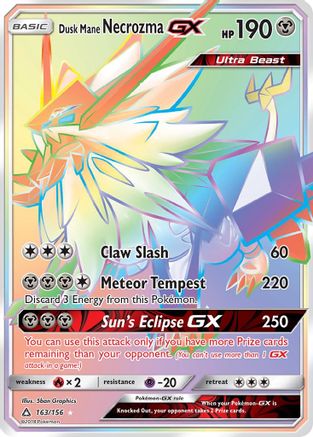 Dusk Mane Necrozma GX (Secret Rare) (163) [SM - Ultra Prism] Holofoil