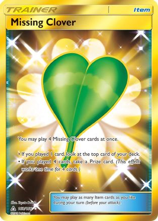Missing Clover (Secret Rare) (168) [SM - Ultra Prism] Holofoil