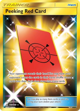 Peeking Red Card (Secret Rare) (169) [SM - Ultra Prism] Holofoil