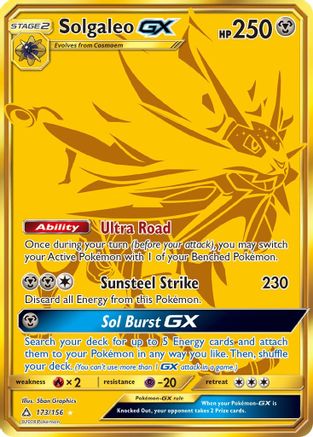 Solgaleo GX (Secret Rare) (173) [SM - Ultra Prism] Holofoil