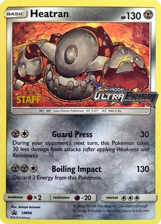 Heatran - SM96 (Prerelease) [Staff] (SM96) [SM Promos] Holofoil