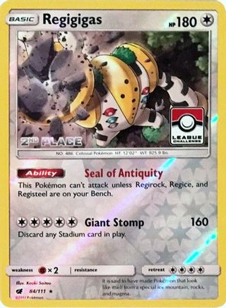 Regigigas - 84/111 (League Challenge) [2nd Place] (84) [League & Championship Cards] Reverse Holofoil