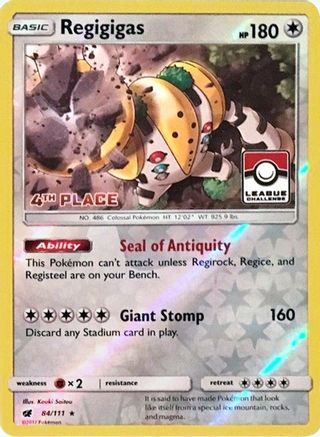 Regigigas - 84/111 (League Challenge) [4th Place] () [League & Championship Cards] Reverse Holofoil