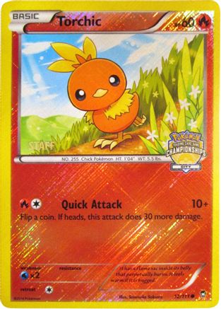 Torchic - 12/111 (City Championships) [Staff] (12) [League & Championship Cards] Reverse Holofoil