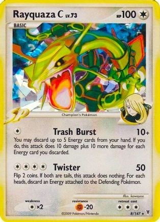 Rayquaza C - 8/147 (Cracked Ice) (8) [Miscellaneous Cards & Products] Holofoil