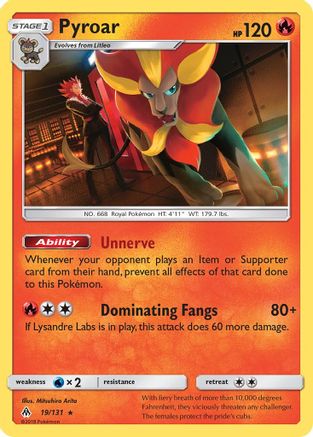 Pyroar (19) [SM - Forbidden Light] Holofoil