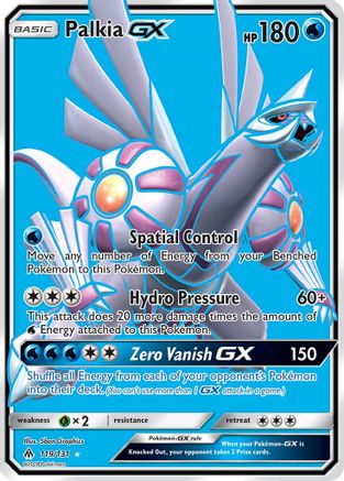 Palkia GX (Full Art) (119) [SM - Forbidden Light] Holofoil