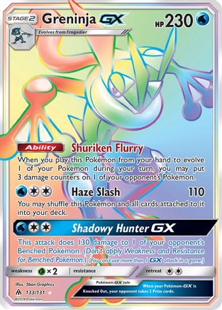 Greninja GX (Secret) (133) [SM - Forbidden Light] Holofoil