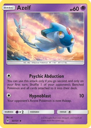 Azelf (43) [SM - Forbidden Light] Reverse Holofoil