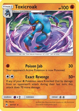 Toxicroak (64) [SM - Forbidden Light] Reverse Holofoil