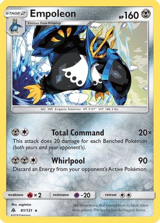 Empoleon (81) [SM - Forbidden Light] Reverse Holofoil