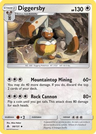 Diggersby (98) [SM - Forbidden Light] Reverse Holofoil
