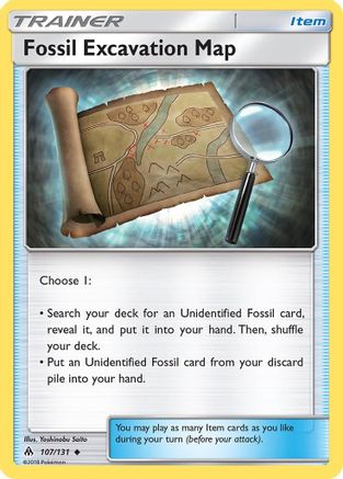 Fossil Excavation Map (107) [SM - Forbidden Light] Reverse Holofoil