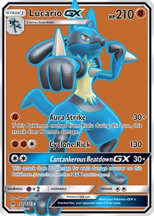 Lucario GX (Full Art) (122) [SM - Forbidden Light] Holofoil
