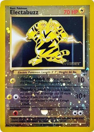 Electabuzz - 1 [Winner] (1) [Best of Promos] Reverse Holofoil