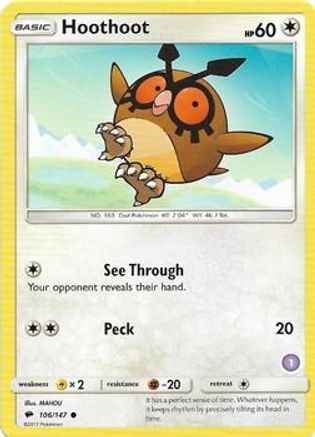 Hoothoot (1) () [SM Trainer Kit: Alolan Sandslash & Alolan Ninetales]