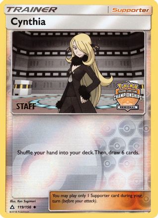 Cynthia - 119/156 (Regional Championships) [Staff] () [League & Championship Cards] Reverse Holofoil