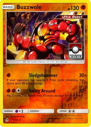 Buzzwole - 77/131 (Pokemon League) (77) [League & Championship Cards] Reverse Holofoil
