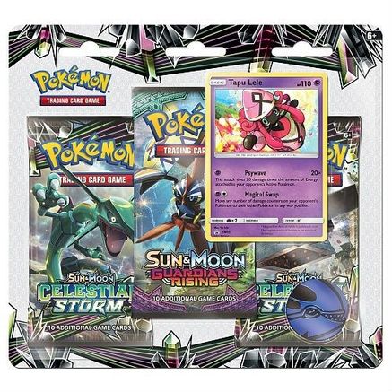 Pokemon Celestial Storm 3 Pack Booster Blister [Tapu Lele]