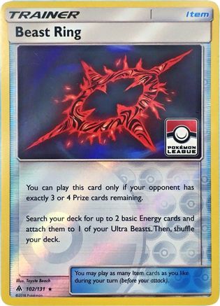 Beast Ring - 102/131 (Pokemon League) (102) [League & Championship Cards] Reverse Holofoil