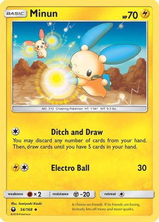 Minun (54) [SM - Celestial Storm] Reverse Holofoil