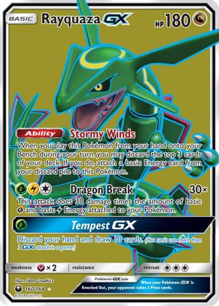 Rayquaza GX (Full Art) (160) [SM - Celestial Storm] Holofoil