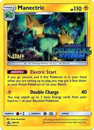 Manectric - SM130 (Prerelease) [Staff] (SM130) [SM Promos] Holofoil