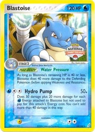 Blastoise - 14/100 (National Championships) (14) [League & Championship Cards]