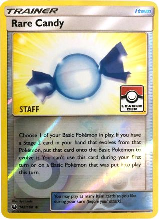 Rare Candy - 142/168 (League Cup) [Staff] (142) [League & Championship Cards] Reverse Holofoil
