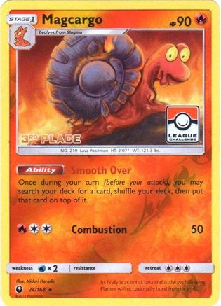 Magcargo - 24/168 (Pokemon League) [3rd Place] (24) [League & Championship Cards] Reverse Holofoil