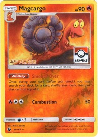 Magcargo - 24/168 (League Challenge) [4th Place] (24) [League & Championship Cards] Reverse Holofoil