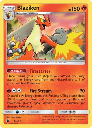 Blaziken (6) [Dragon Majesty] Reverse Holofoil