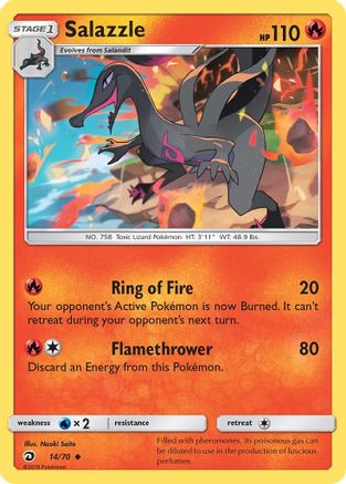 Salazzle (14) [Dragon Majesty] Reverse Holofoil