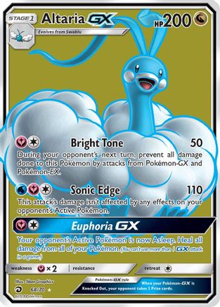 Altaria GX (Full Art) (68) [Dragon Majesty] Holofoil