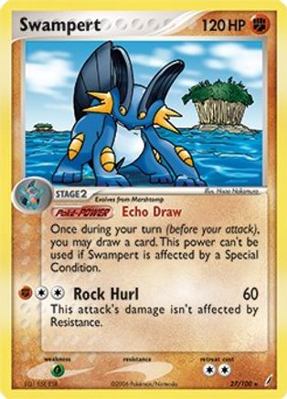 Swampert - 27/100 (EX Crystal Guardians) (27) [Deck Exclusives] Holofoil