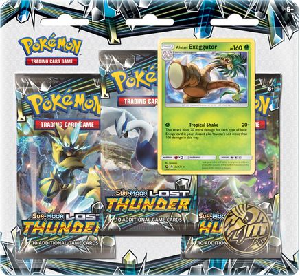 Pokemon Lost Thunder 3 Pack Blister [Alolan Exeggutor]